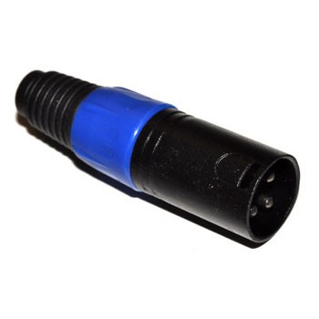 XLR Plug  3p Male Blauw