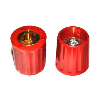 Spantang 15mm  Knop  Rood Glanzend As-4mm