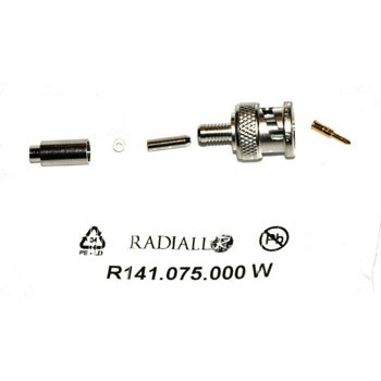BNC Plug 50Ω Krimp Radiall  1
