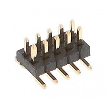 Header   2x  6 polig 1,27mm Male Recht Low Profile SMD
