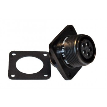 Amphenol  5p Female Chassisdeel MS3102 Zwart