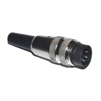 DIN Plug  5 polig 240° Male Recht Schroef