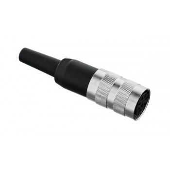 DIN Plug  5 polig 240° Female Recht Schroef