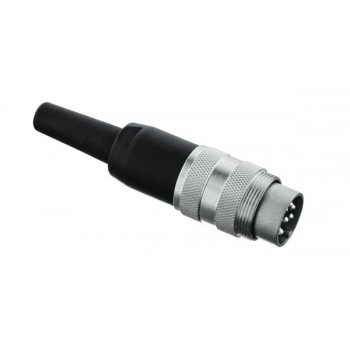DIN Plug  4 polig 216° Male Recht Schroef