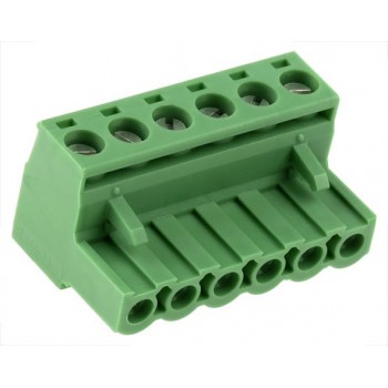 Printkroonsteen  6 polig Connector Raster 5,08mm