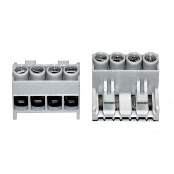 Printkroonsteen  4 polig  Connector Raster 5mm Grijs