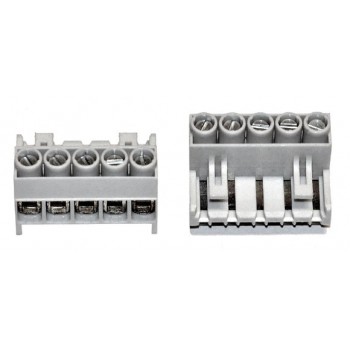 Printkroonsteen  5 polig  Connector Raster 5mm Grijs