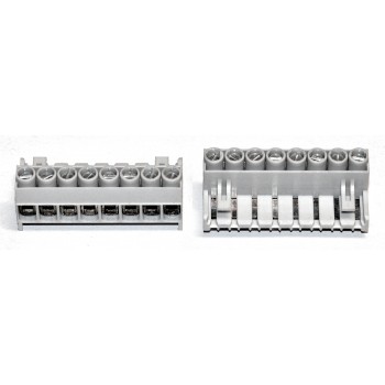 Printkroonsteen  8 polig  Connector Raster 5mm Grijs
