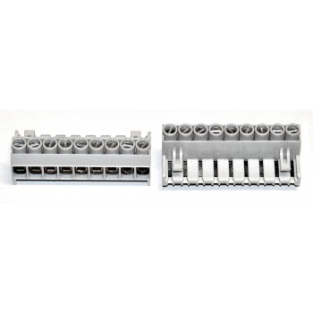 Printkroonsteen  9 polig  Connector Raster 5mm Grijs