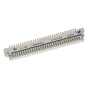 DIN 64 pin Male Recht Print  4,2 mm FCI