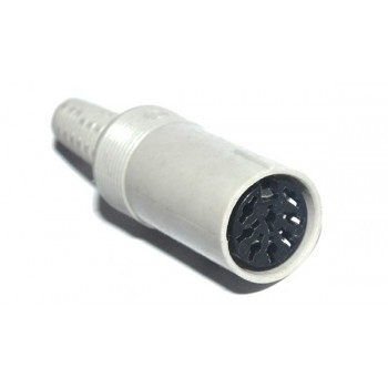 DIN Plug  8 polig Hoefijzer Contra Grijs