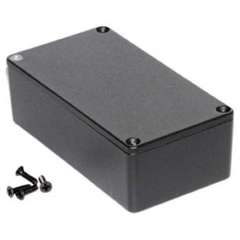 Zware Alu behuizing 121 x 66 x 39 mm Zwart