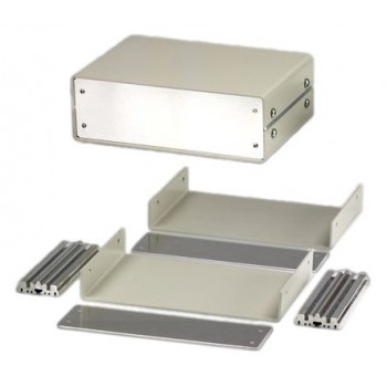 Alu behuizing 180 x124 x 61 mm met Paneel