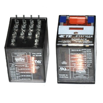 Relais 4x Wissel  6A  (24Vdc)