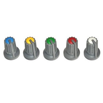 Knop  Grijs met Blauw 10mm