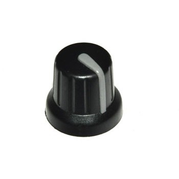 Knop  Zwart  Grijze Pijl 12mm