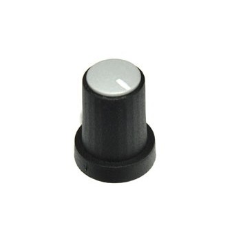 Knop  Zwart  Grijze Dop 11mm