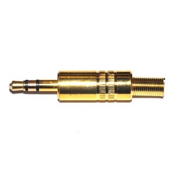 Jack 3,5mm Plug Stereo  Verguld
