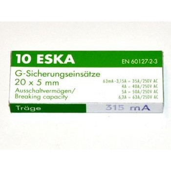 Zekering Traag   0,5A (10 stuks)