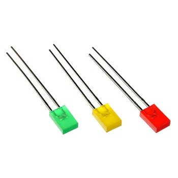 Platte LED 2 x 5mm  Groen