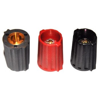 Spantang 10mm  Knop Mat Rood +Ribbel