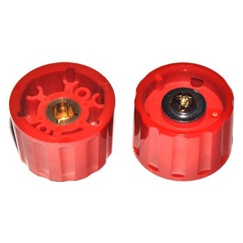Spantang 28mm  Knop Rood Glanzend