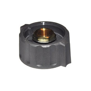 Spantang 28mm  Knop Donker Grijs +Ribbel