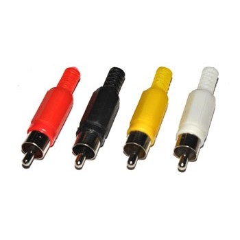 Cinch/Tulp male Plug  Rood