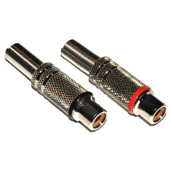 Cinch/Tulp Contra Plug Metaal  Rood