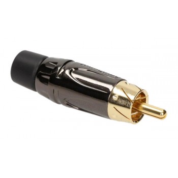 Cinch/Tulp male Plug Amphenol Zwart