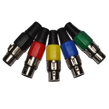 XLR Plug  3p  Female Geel