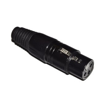 XLR Plug  3p Female Zwart