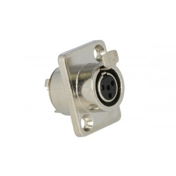 Mini XLR Chassisdeel 4p Female