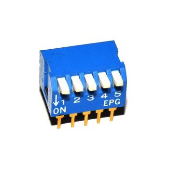 DIP switch  5 polig Haaks