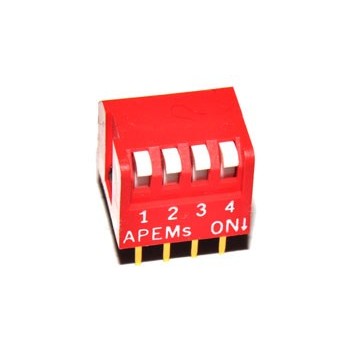 DIP switch  4 polig Haaks