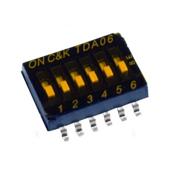 DIP switch  6 polig SMD Mini