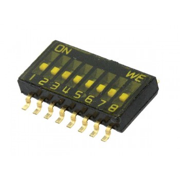 DIP switch  8 polig SMD Mini