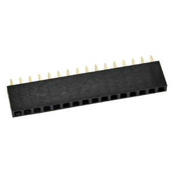 Header  16 polig Female Verguld