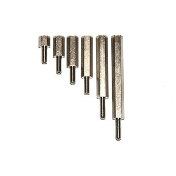 Afstandsbus 1x binnen-1x buiten  6mm M2,5