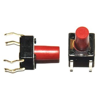 Druktoets  Plat Print 5,7mm Rood