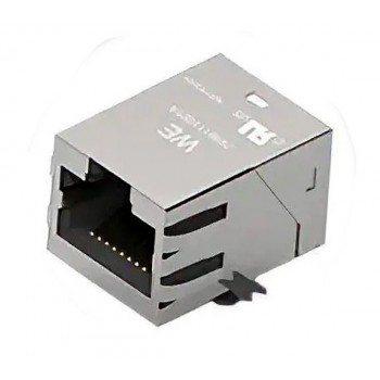 Modulaire PrintBus 8 polig Haaks met LAN Trafo SMD